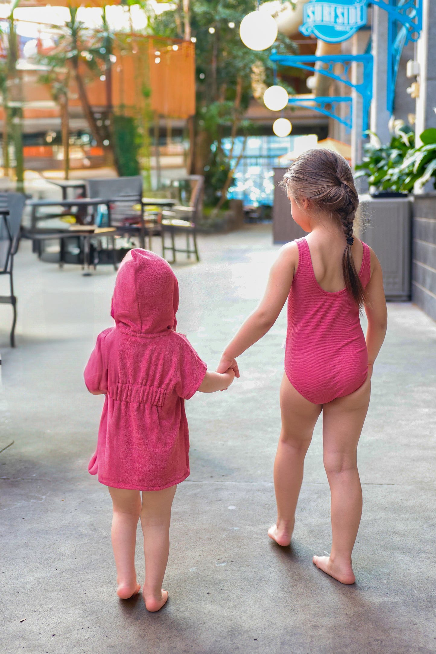 Terry Girls Pink Poncho